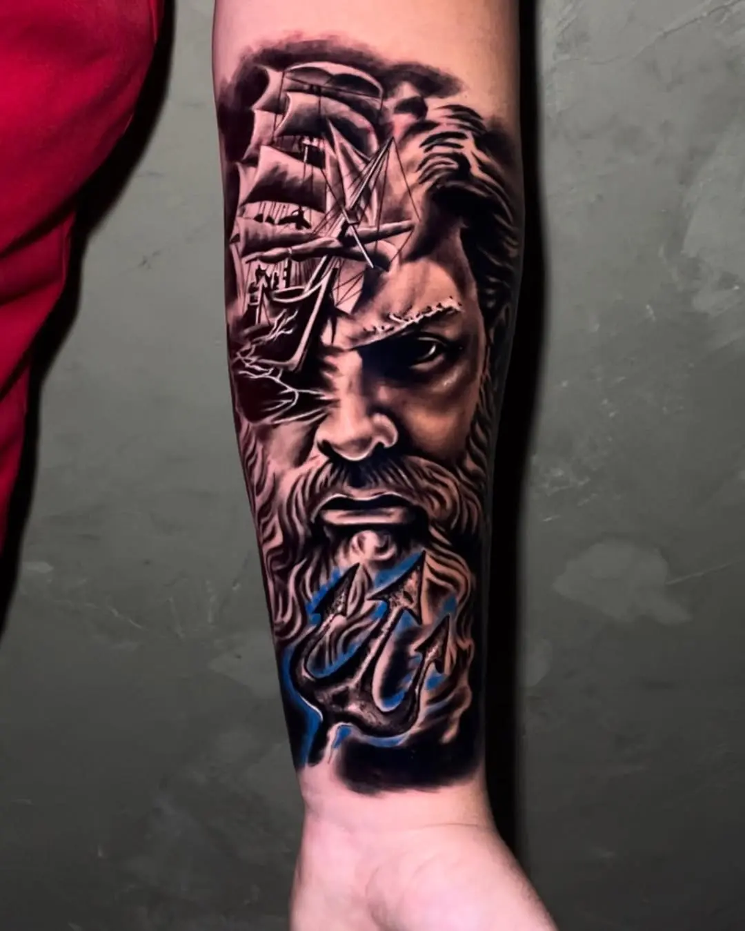 Tatuagem realismo Poseidon